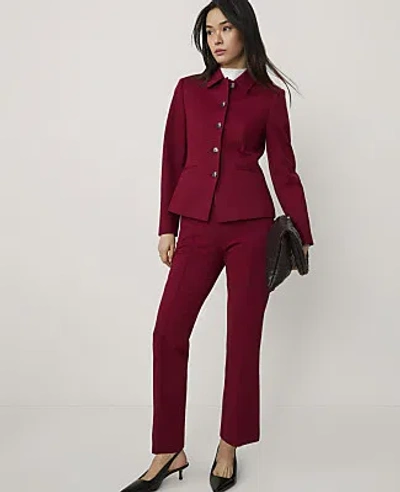 Ann Taylor The Petite Slim Ankle Pant In Cherry Pie