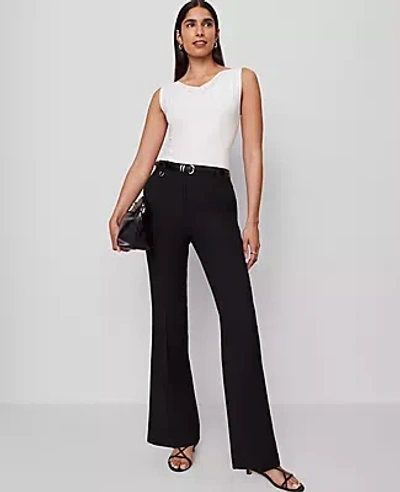Ann Taylor The Petite Slim Flare Trouser Pant In Black