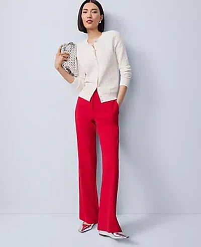 Ann Taylor The Petite Slim Flare Trouser In White