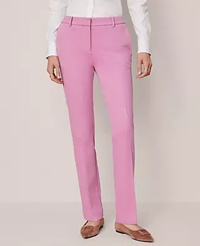 Ann Taylor The Petite Sophia Straight Pant — Curvy Fit In Pink