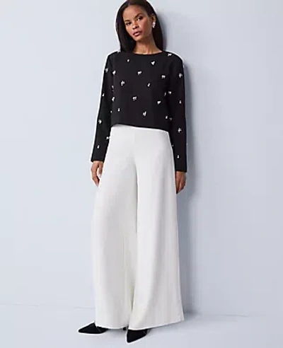 Ann Taylor The Petite Statement Palazzo Pant In White