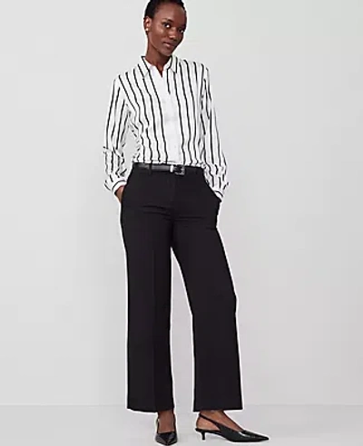 Ann Taylor The Petite Straight Ankle Pant In Black