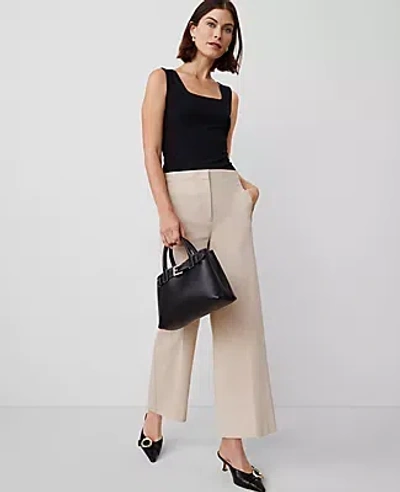 Ann Taylor The Petite Straight Ankle Pant In Toasted Oat