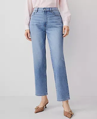 Ann Taylor The Petite Straight Jean — Curvy Fit In Vintage Light Indigo Wash