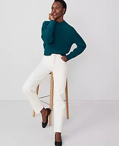 Ann Taylor The Petite Straight Jean In Ivory