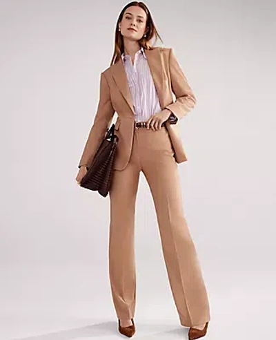 Ann Taylor The Petite Straight Pant In Brown
