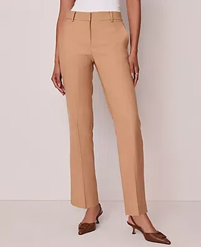 Ann Taylor The Petite Straight Pant — Curvy Fit In Brown