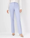 Ann Taylor The Petite Straight Pant In Cross Weave - Curvy Fit In Deep Wisteria