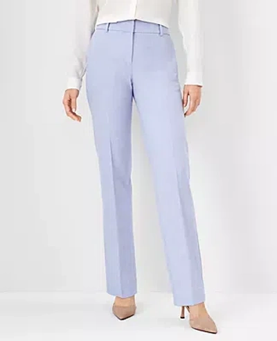 Ann Taylor The Petite Straight Pant In Cross Weave - Curvy Fit In Deep Wisteria