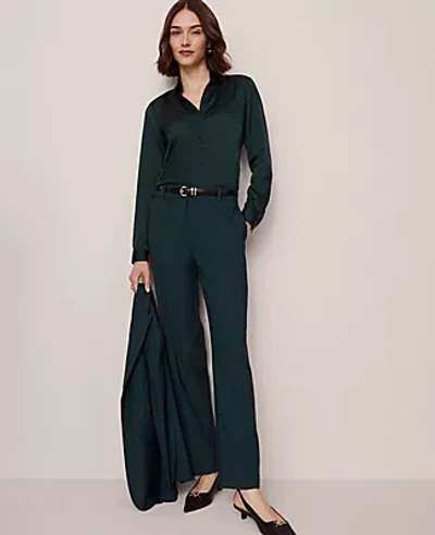 Ann Taylor The Petite Straight Pant In Green