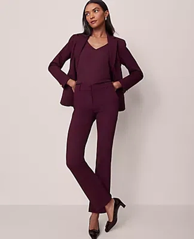 Ann Taylor The Petite Straight Pant In Purple
