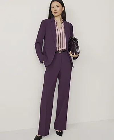 Ann Taylor The Petite Straight Trouser In Dark Berry