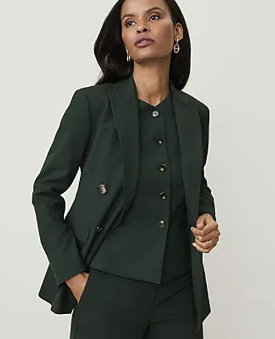 Ann Taylor The Petite Tailored Blazer In Dark Forest Green