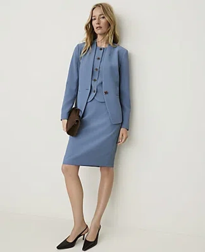 Ann Taylor The Petite Tailored Pencil Skirt In Cool Dusk