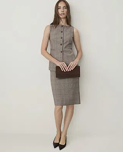 Ann Taylor The Petite Tailored Pencil Skirt In Multi Plaid