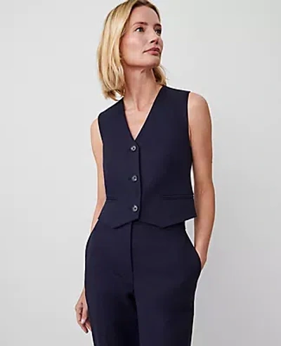 Ann Taylor The Petite Tailored Vest In Night Sky