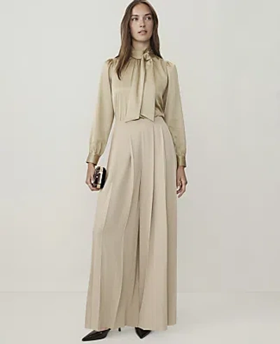 Ann Taylor The Petite Triple Pleat Palazzo Pant In Nomad Khaki