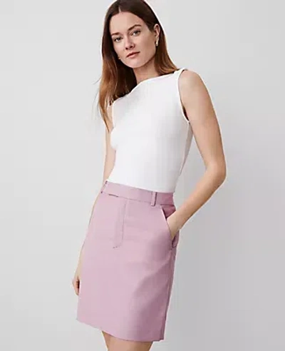 Ann Taylor The Petite Trouser Mini Pocket Skirt In Rosy Mauve