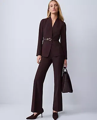 Ann Taylor The Petite Trouser Pant In Burgundy