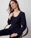 Ann Taylor The Petite U-neck Jacket In Night Sky