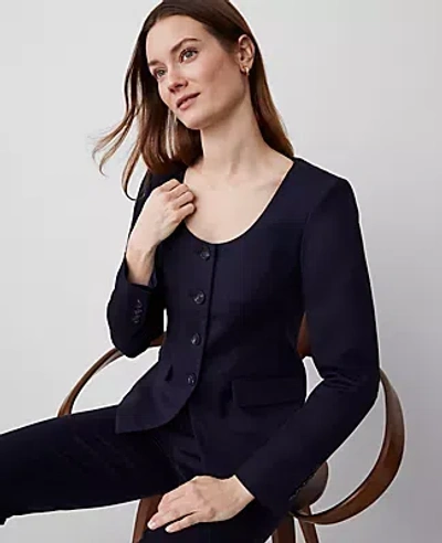 Ann Taylor The Petite U-neck Jacket In Night Sky