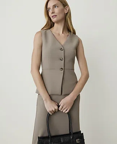 Ann Taylor The Petite V-neck Vest In Pebble Path