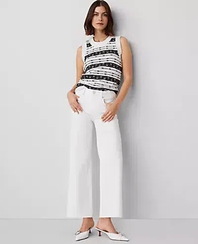 Ann Taylor The Petite Wide-leg Crop Jean In White
