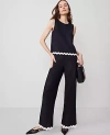 Ann Taylor The Petite Wide-leg Pant In Black