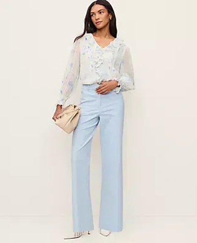 Ann Taylor The Petite Wide-leg Pant In Blue