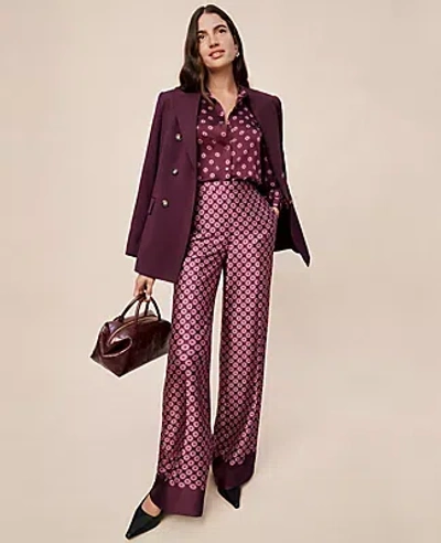 Ann Taylor The Petite Wide-leg Pant In Brown