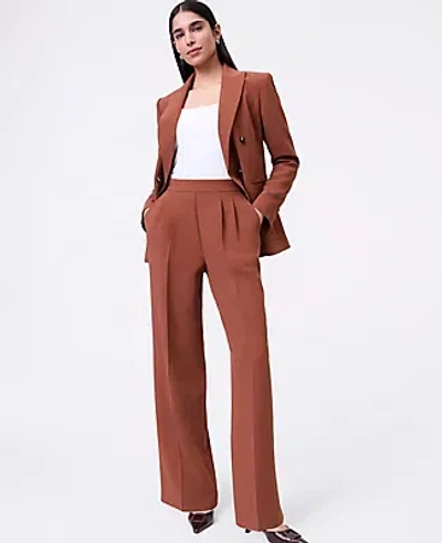 Ann Taylor The Petite Wide-leg Pant In Brown