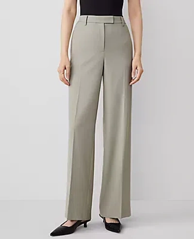 Ann Taylor The Petite Wide-leg Pant — Curvy Fit In Seagrass
