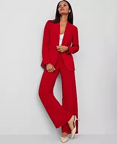 Ann Taylor The Petite Wide-leg Pant In Gingham Red