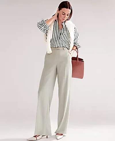 Ann Taylor The Petite Wide-leg Pant In Seagrass