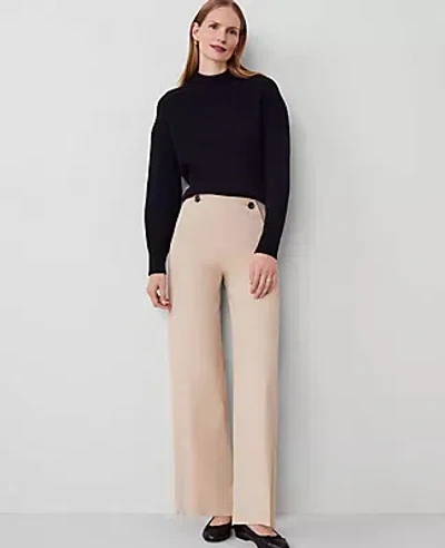 Ann Taylor The Petite Wide-leg Sailor Pant In Toasted Oat