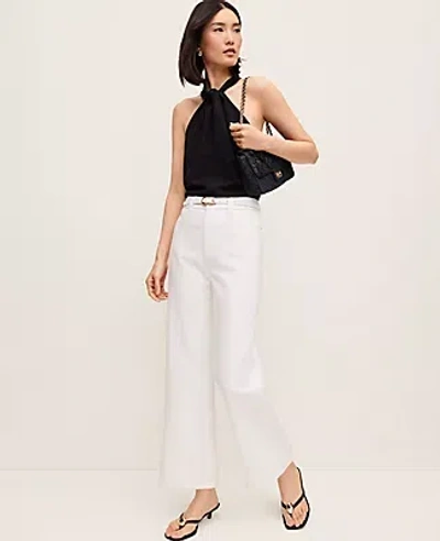 Ann Taylor The Petite Wide-leg Crop Jean In White