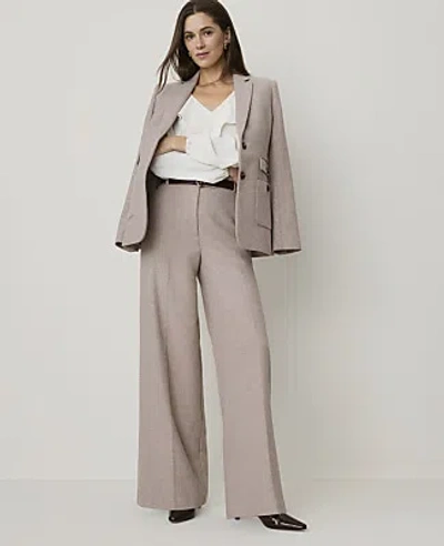Ann Taylor The Petite Wide-leg Pant In Vintage Taupe Melange