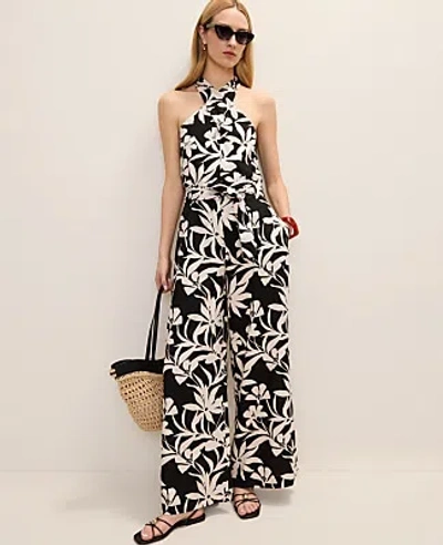 Ann Taylor The Petite Wide-leg Paperbag Pant In Black