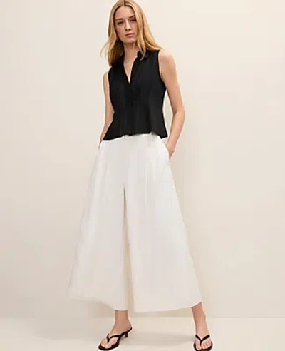 Ann Taylor The Pintucked Culotte Pant In White