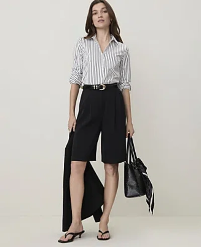 Ann Taylor The Pleated Bermuda Short In Black
