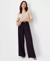 Ann Taylor The Pleated High Rise Wide Leg Pant In Black