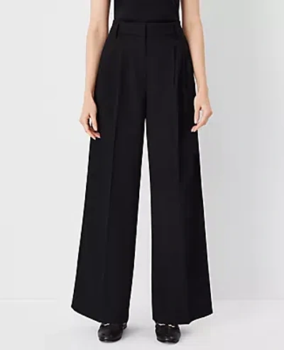 Ann Taylor The Pleated Wide Leg Pant In Black