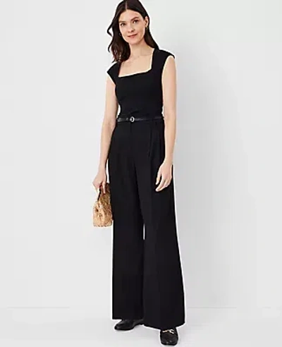 Ann Taylor The Pleated Wide Leg Pant In Black