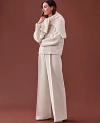 Ann Taylor The Pleated Wide Leg Pant In Sand Shell