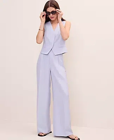 Ann Taylor The Pleated Wide-leg Pant In Purple
