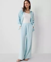 Ann Taylor The Petite Pull-on Wide-leg Pant In Blue Glow