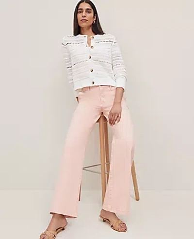 Ann Taylor The Refined Wide-leg Jean In Ceramic Pink