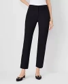 Ann Taylor The Relaxed Cotton Ankle Pant In Black