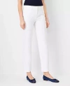 Ann Taylor The Relaxed Cotton Ankle Pant In White