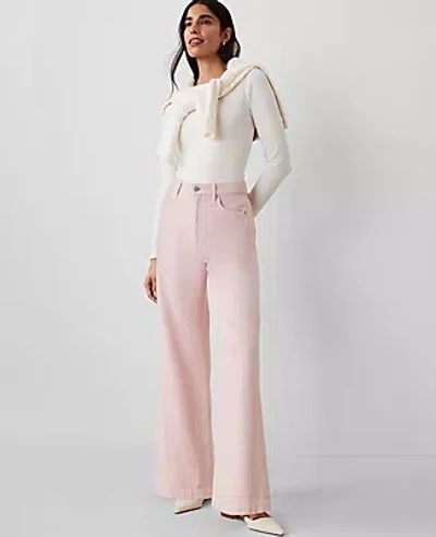 Ann Taylor The Relaxed Trouser Jean In English Rose Pink